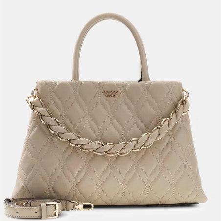 Guess Maxine Large Quilted Light Taupe Handbag