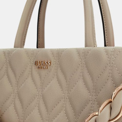 Guess Maxine Large Quilted Light Taupe Handbag
