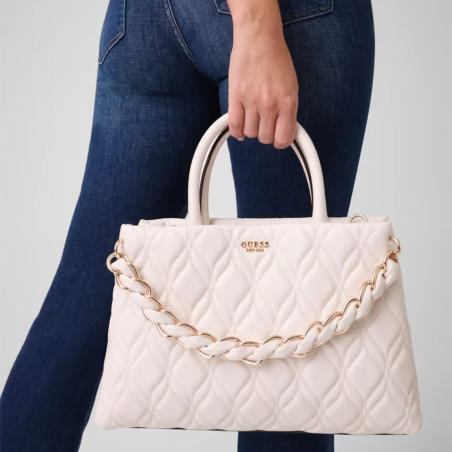 Guess Maxine Grand Matelassé Off White Handbag