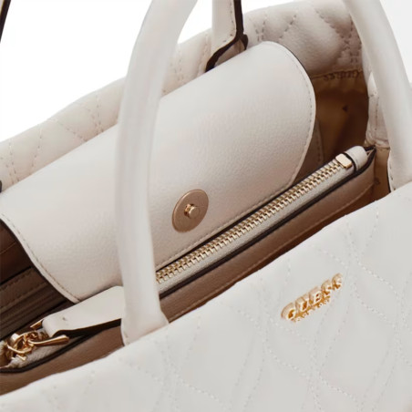 Guess Maxine Grand Matelassé Off White Handbag