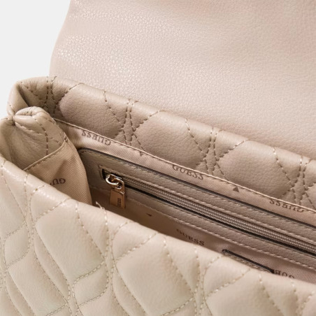 Guess Maxine Shoulder Bag Quilted Light Taupe