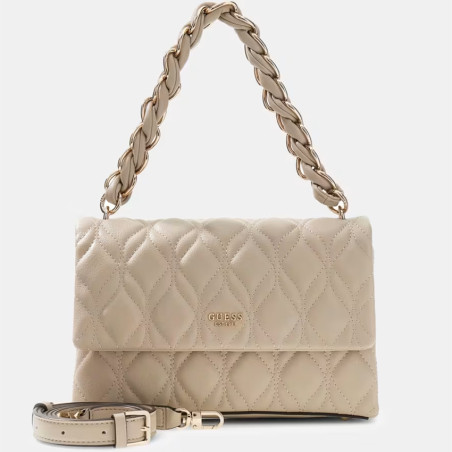 Guess Maxine Shoulder Bag Quilted Light Taupe