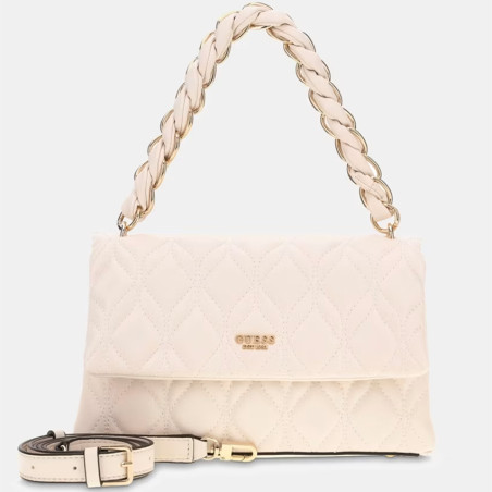 Guess Maxine Shoulder Bag Quilted Off White
