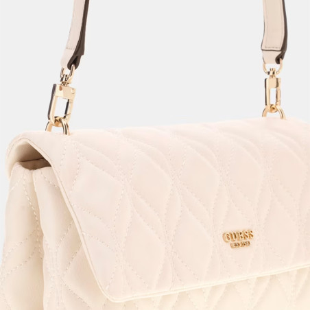 Guess Maxine Shoulder Bag Quilted Off White