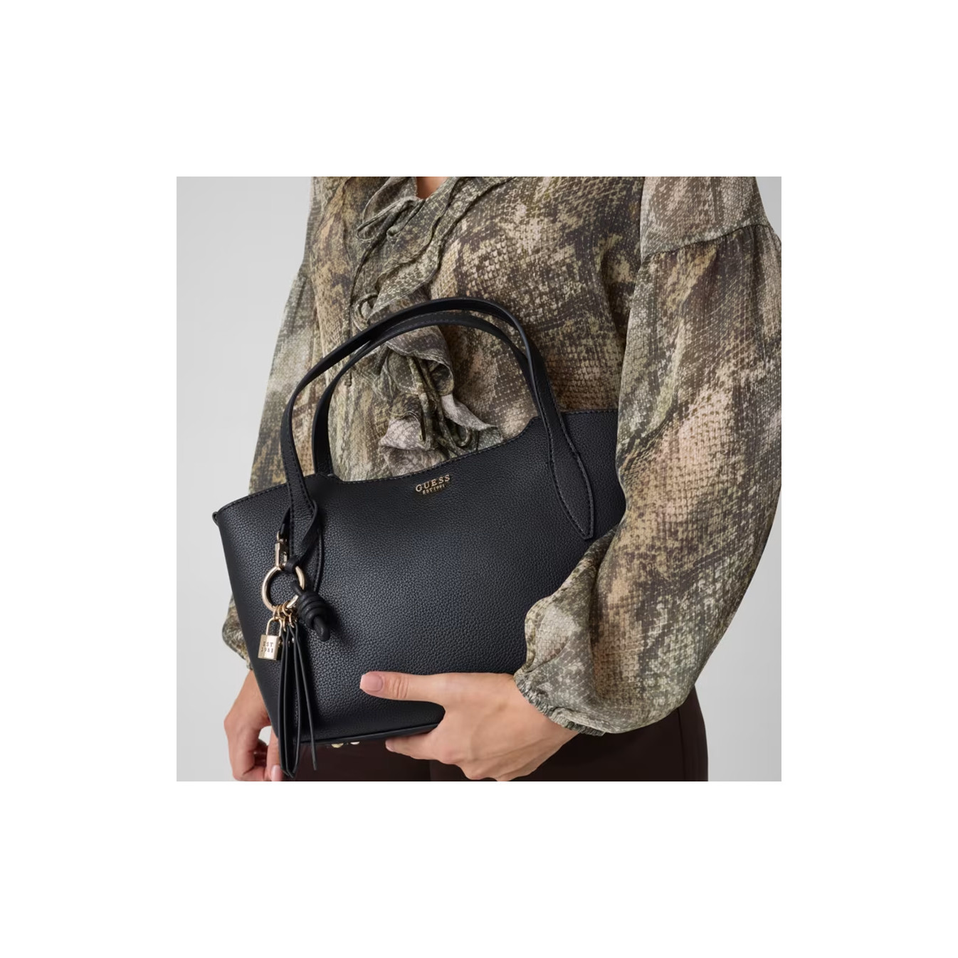 Guess Melody Shopping Bag and Detachable Pouch 2-in-1 Black