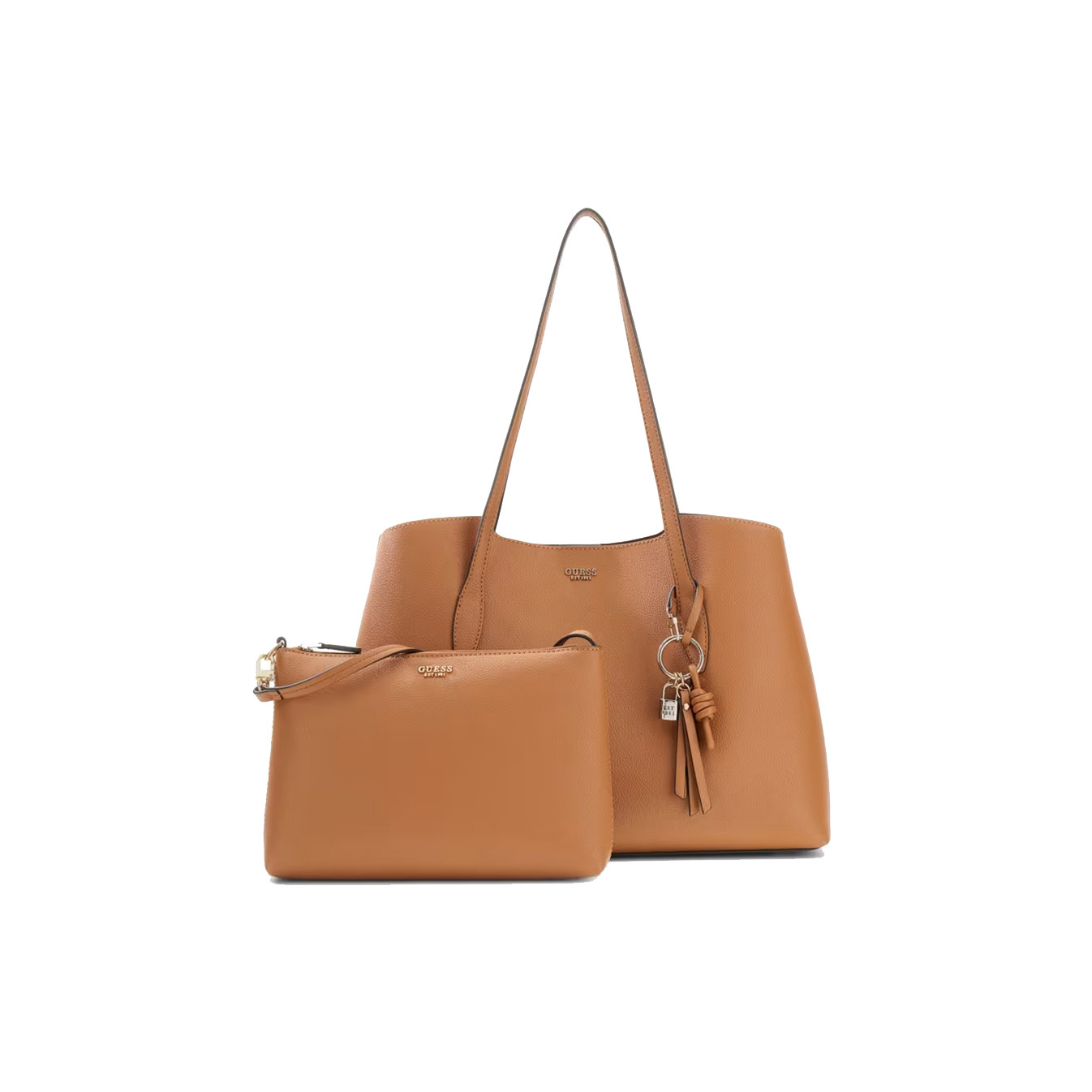 Guess Melody Large Shopping Bag and 2-in-1 Pouch Caramel