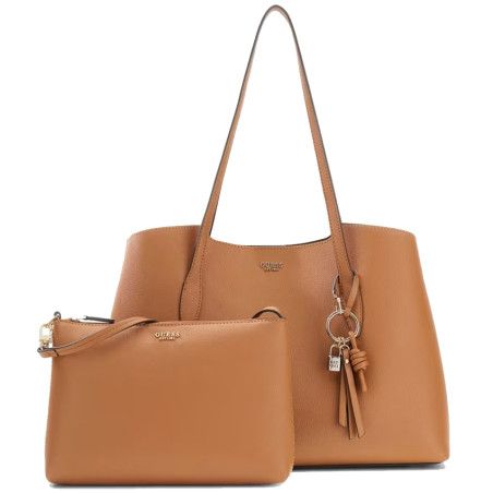 Guess Melody Large Shopping Bag and 2-in-1 Pouch Caramel