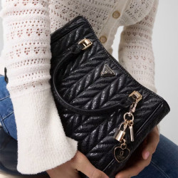 Guess Stacey Quilted Black Handbag
