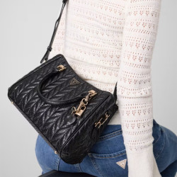 Guess Stacey Quilted Black Handbag