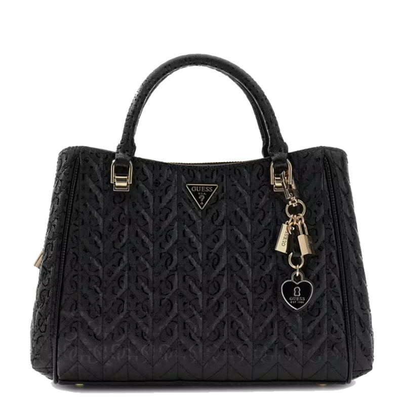 Guess Stacey Quilted Black Handbag