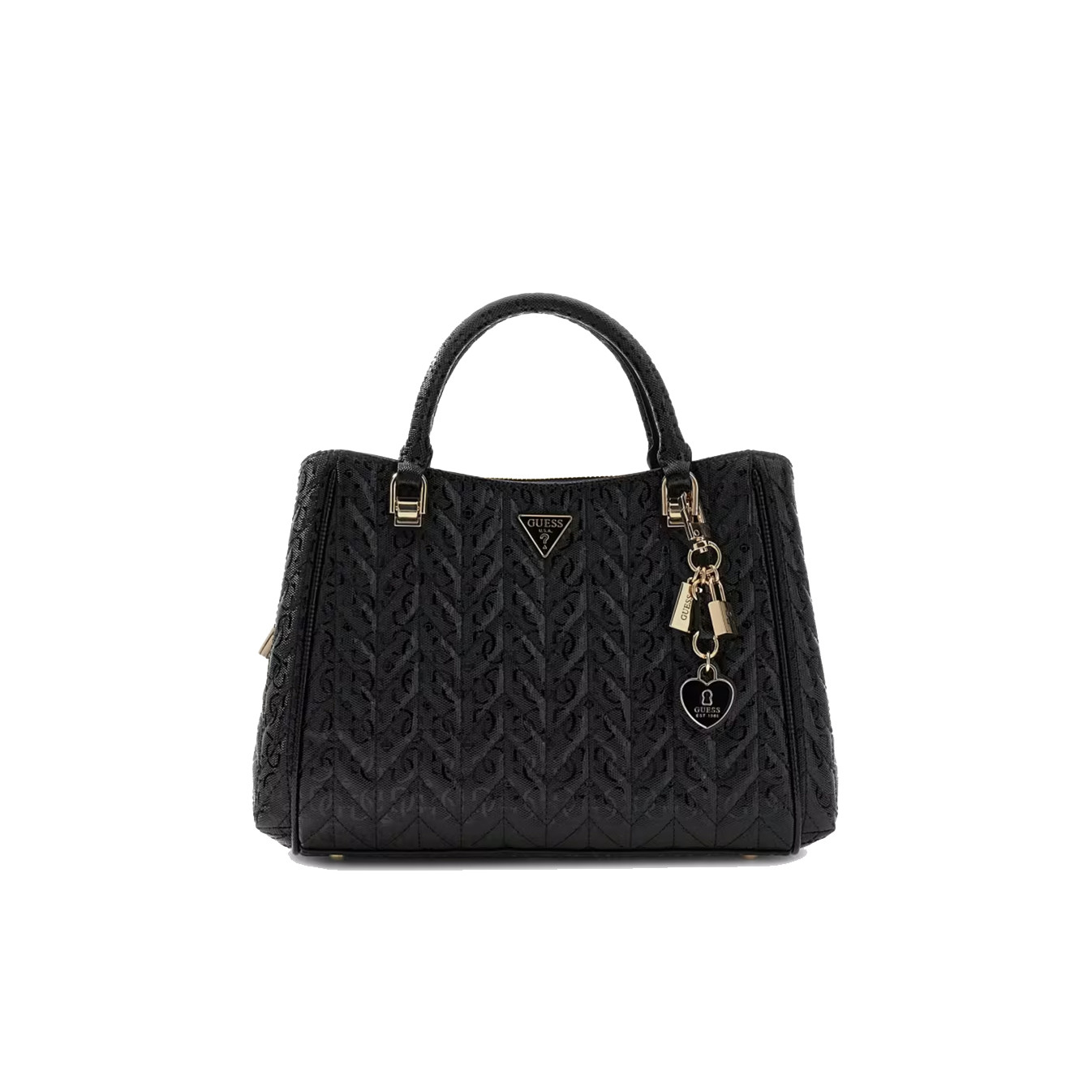 Guess Stacey Quilted Black Handbag