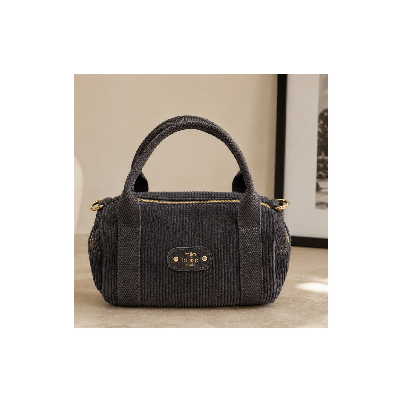 Mila Louise Prudy BEE VFR2 Petit Sac Porté Travers Gris Dark