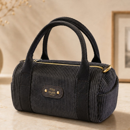 Mila Louise Prudy BEE VFR2 Petit Sac Porté Travers Gris Dark côté