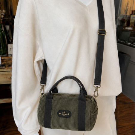 Mila Louise Prudy BEE VFR2 Petit Sac Porté Travers Kaki Dark porté