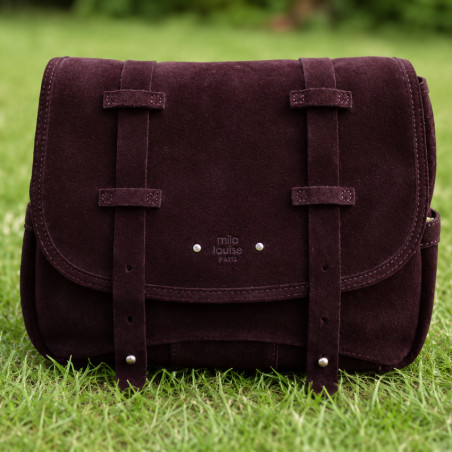 Mila Louise Bess 1V Crossbody Bag with Stud Details in Red Dark