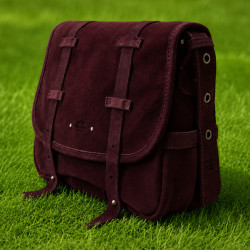 Mila Louise Bess 1V Crossbody Bag with Stud Details in Red Dark