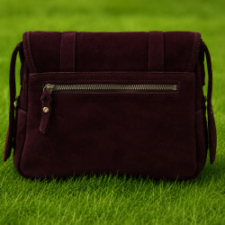 Mila Louise Bess 1V Besace En Cuir Et Détails Cloutés Rouge Dark dos