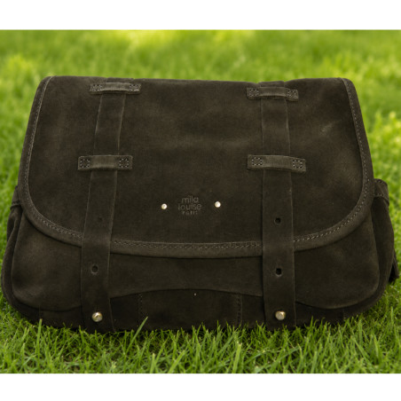 Mila Louise Bess 1V Crossbody Bag with Stud Details in Kaki Dark