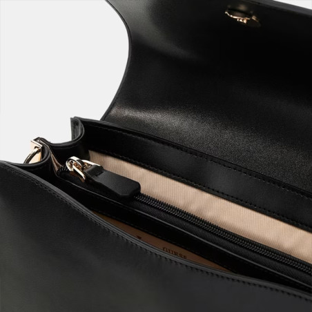 Guess Audrey Black Faux Leather Handbag