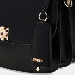 Guess Audrey Black Faux Leather Handbag