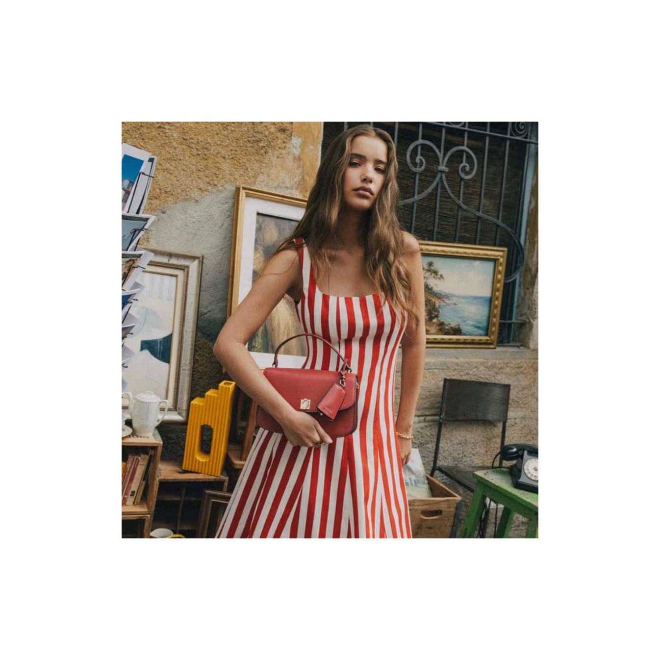 Guess Audrey Sac Porté Main Similicuir DRC Dark Rouge