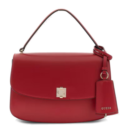 Guess Audrey Sac Porté Main Similicuir DRC Dark Rouge FACE 2