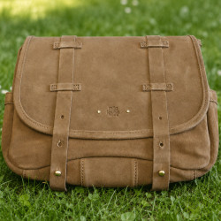 Mila Louise Bess 1V Crossbody Bag with Stud Details in Ocre Dark Le...