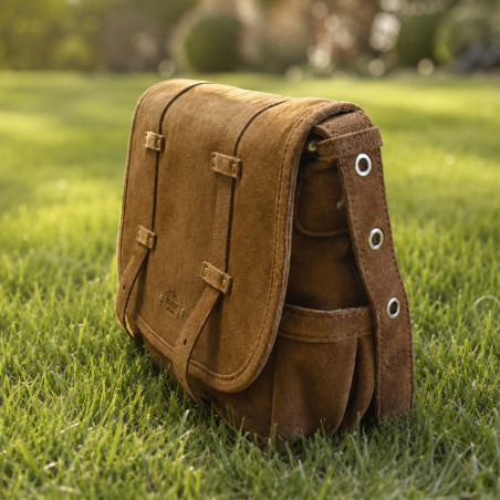 Mila Louise Bess 1V Crossbody Bag with Stud Details in Ocre Dark Le...