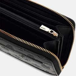 Guess Diana Compagnon Zippé Black Logo ouvert