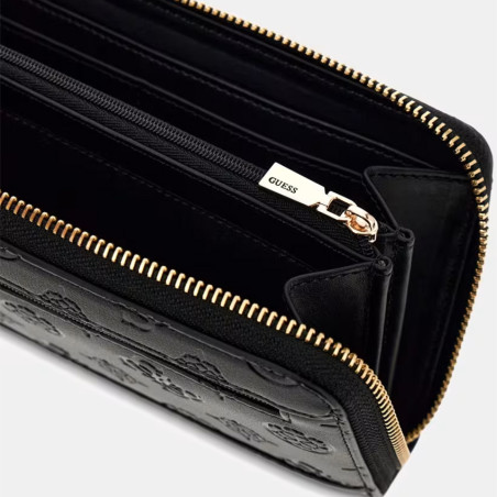 Guess Diana Compagnon Zippé Black Logo ouvert