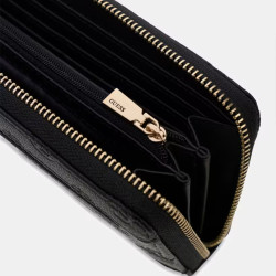 Guess Ella Logo Zippered Companion Black Logo