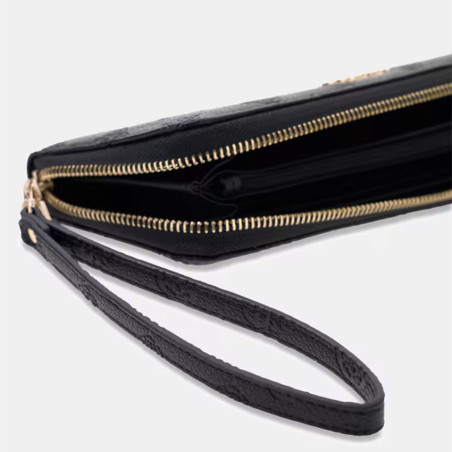 Guess Ella Logo Zippered Companion Black Logo
