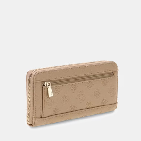 Guess Ella Logo Zippered Companion Beige Logo
