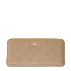 Guess Ella Logo Zippered Companion Beige Logo