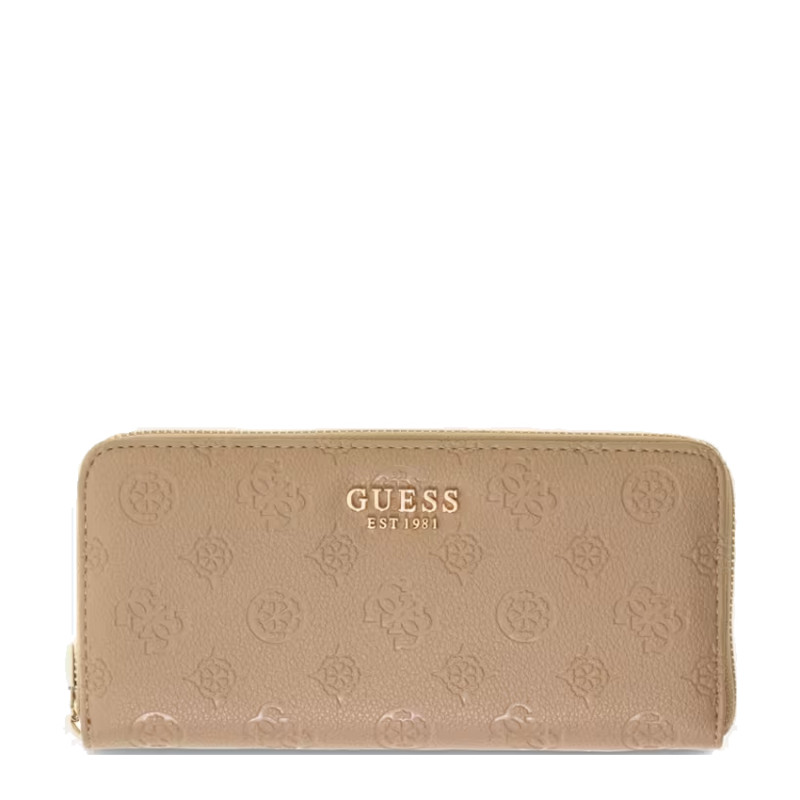 Guess Ella Logo Zippered Companion Beige Logo