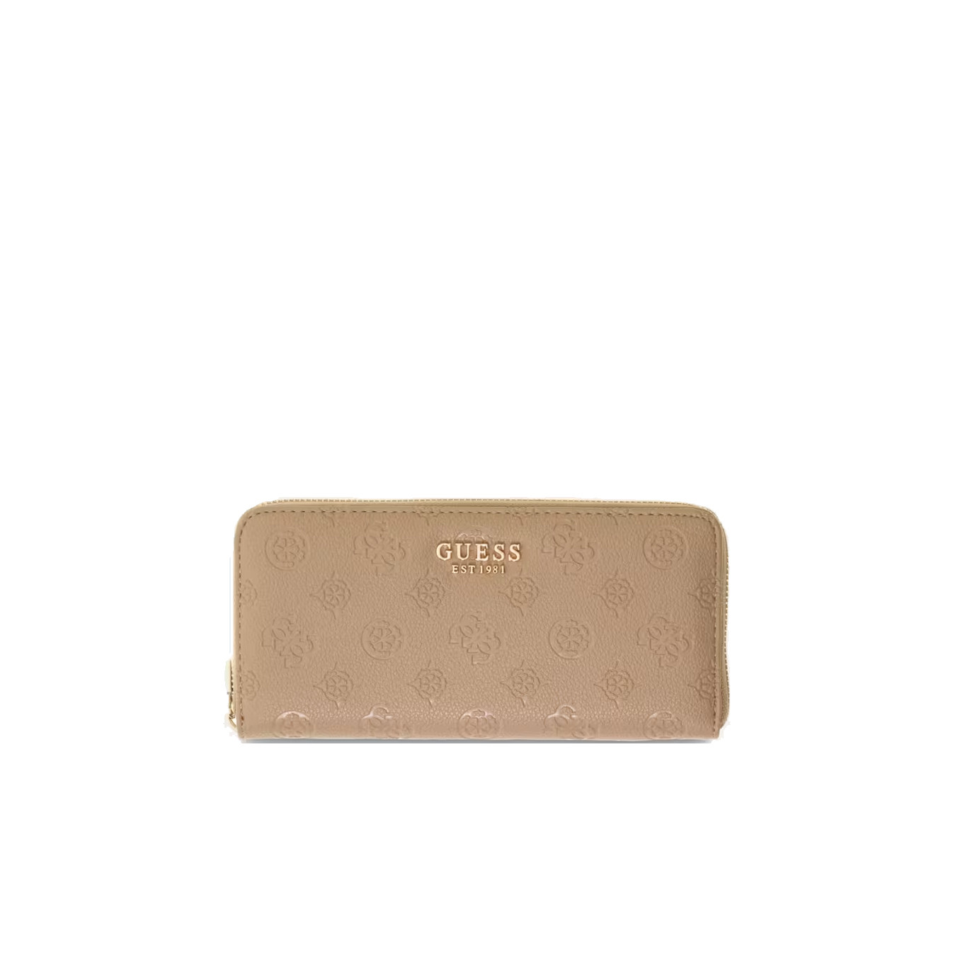 Guess Ella Logo Zippered Companion Beige Logo