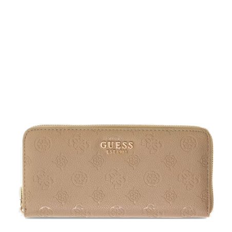Guess Ella Logo Zippered Companion Beige Logo