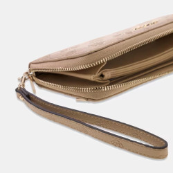 Guess Ella Logo Zippered Companion Beige Logo