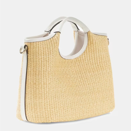 Guess Kirsten Mini Sac A Main Off White dos