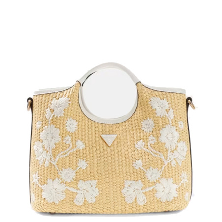 Guess Kirsten Mini Handbag Off White