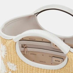 Guess Kirsten Mini Handbag Off White