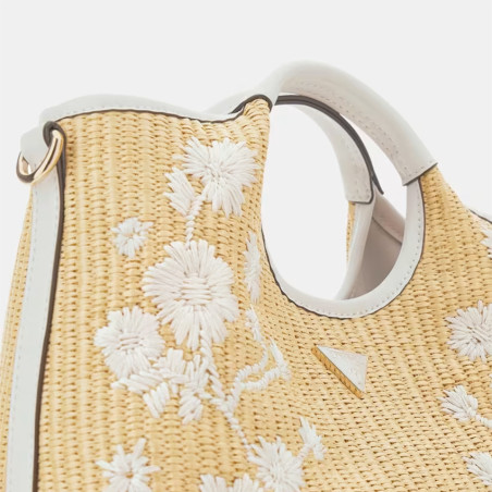 Guess Kirsten Mini Handbag Off White
