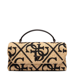 Guess Kirsten Mini Handbag Clutch Bag Natural Black