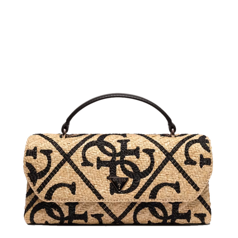 Guess Kirsten Mini Handbag Clutch Bag Natural Black