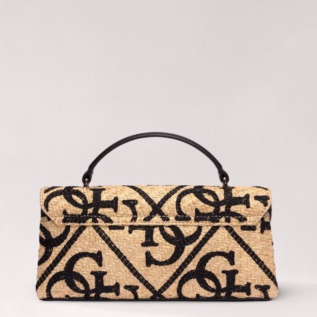 Guess Kirsten Mini Handbag Clutch Bag Natural Black