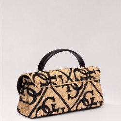 Guess Kirsten Mini Handbag Clutch Bag Natural Black