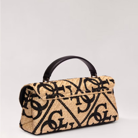 Guess Kirsten Mini Handbag Clutch Bag Natural Black