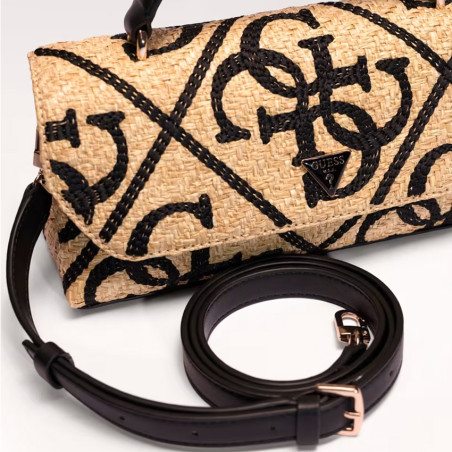 Guess Kirsten Mini Handbag Clutch Bag Natural Black