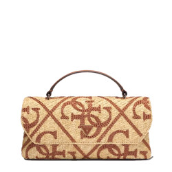 Guess Kirsten Mini Handbag Clutch Bag Natural Camel