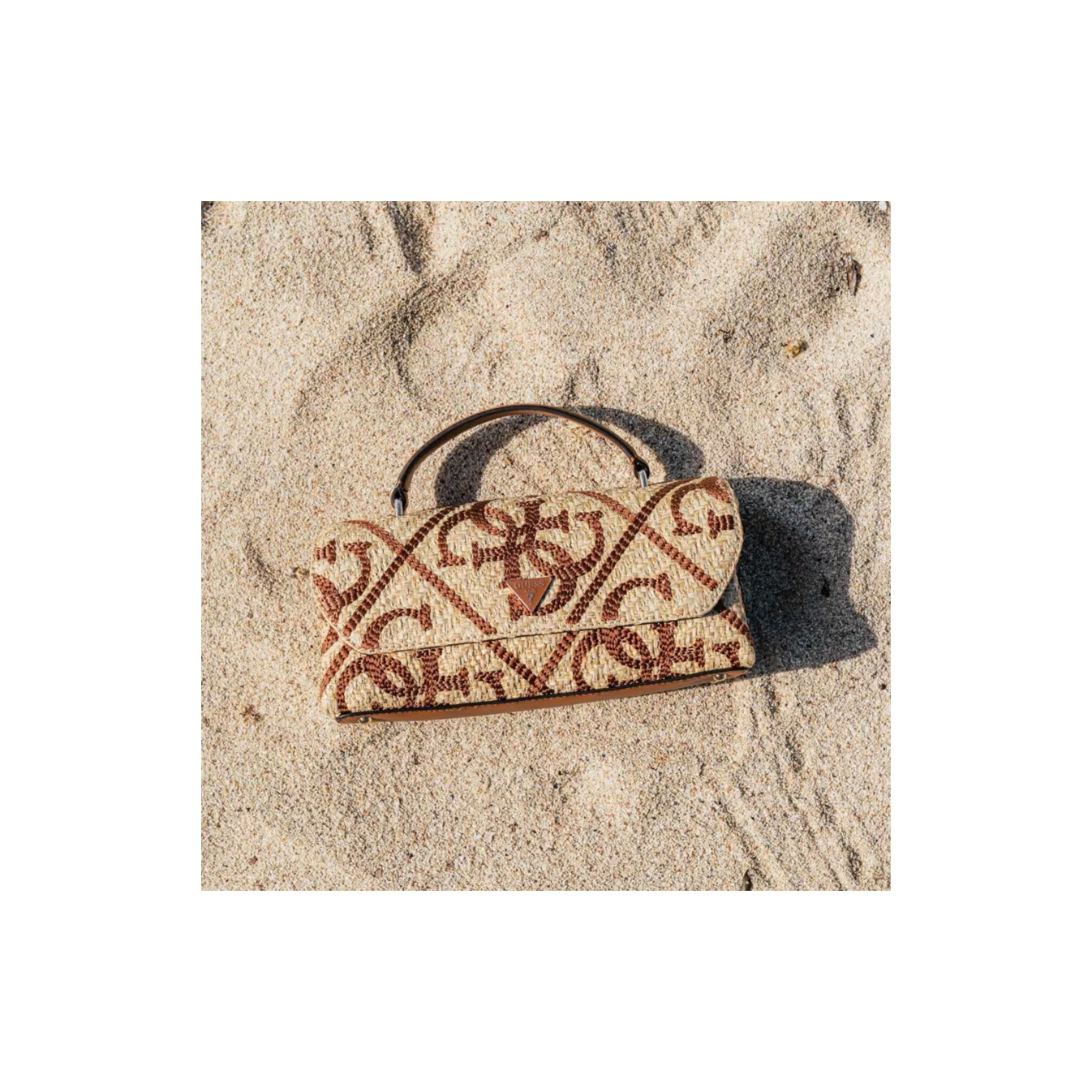 Guess Kirsten Mini Handbag Clutch Bag Natural Camel